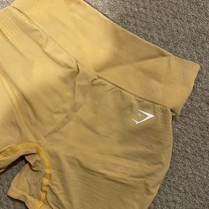 Yellow gymshark seamless shorts